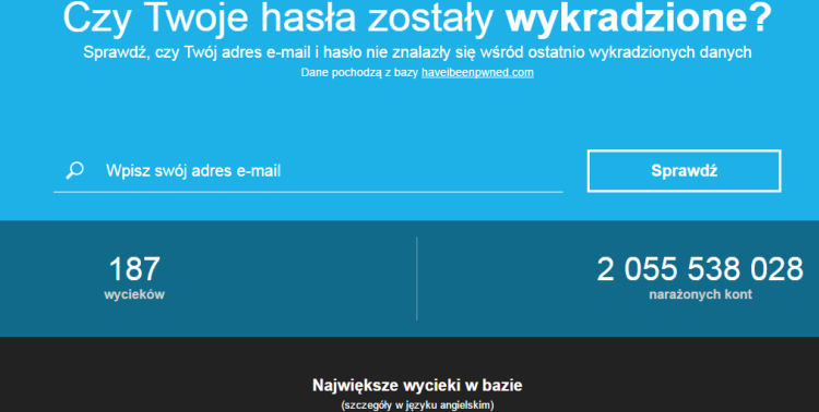 Sprawdź, czy nie ukradli Ci hasła