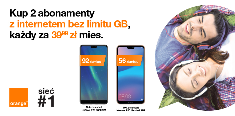 Internet bez limitu GB w telefonie i więcej korzyści dla duetów i rodzin w Orange