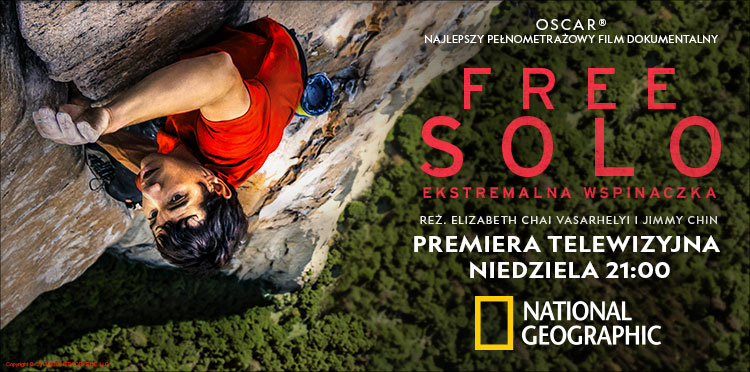 „Free Solo: ekstremalna wspinaczka” z Oscarem do obejrzenia na National Geographic w Orange TV