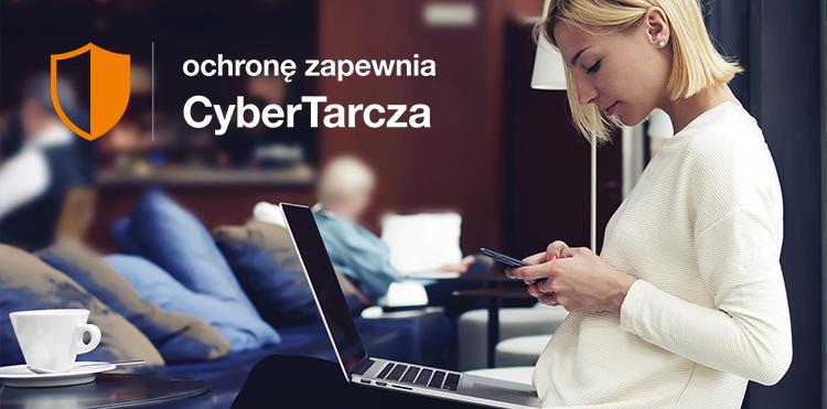 grafika ilustracyjna - CyberTarcza na urządzeniach mobilnych