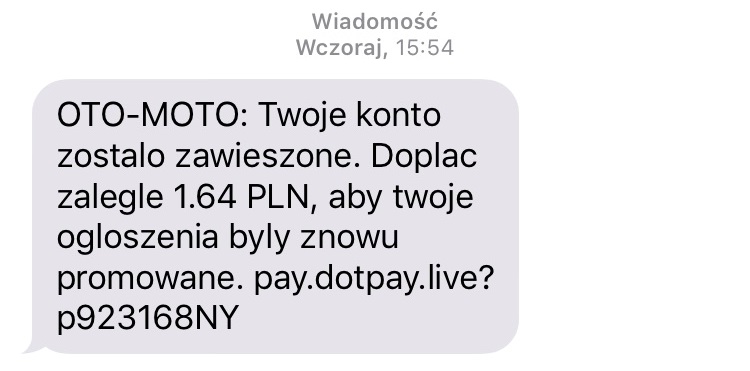Przestępcy wysyłają SMSy