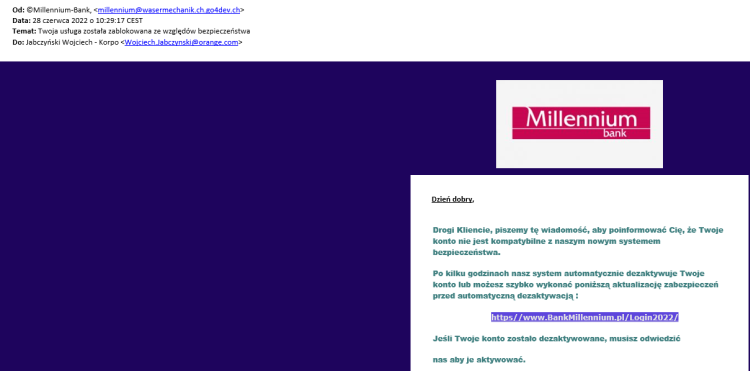 Dziś Millenium, jutro Twój bank!