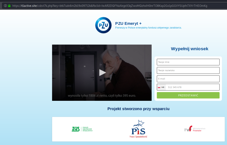 Emeryt+ - główna strona nieistniejącego programu