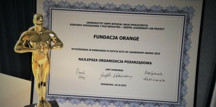 Wyróżnienie specjalne dla Fundacji Orange