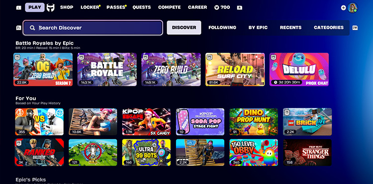 tryby gie fortnite